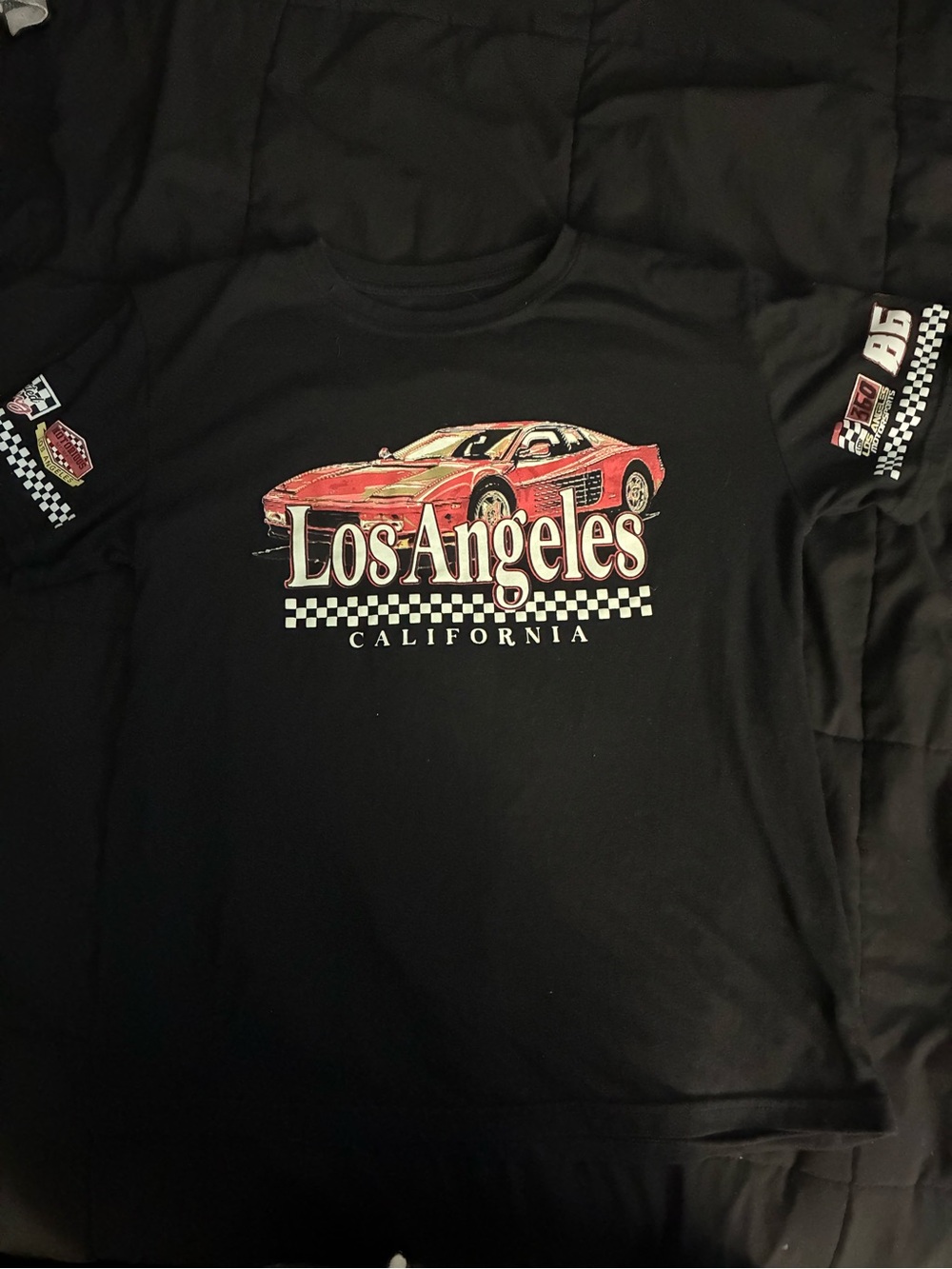Los Angeles Red Race Car Tee for Kids